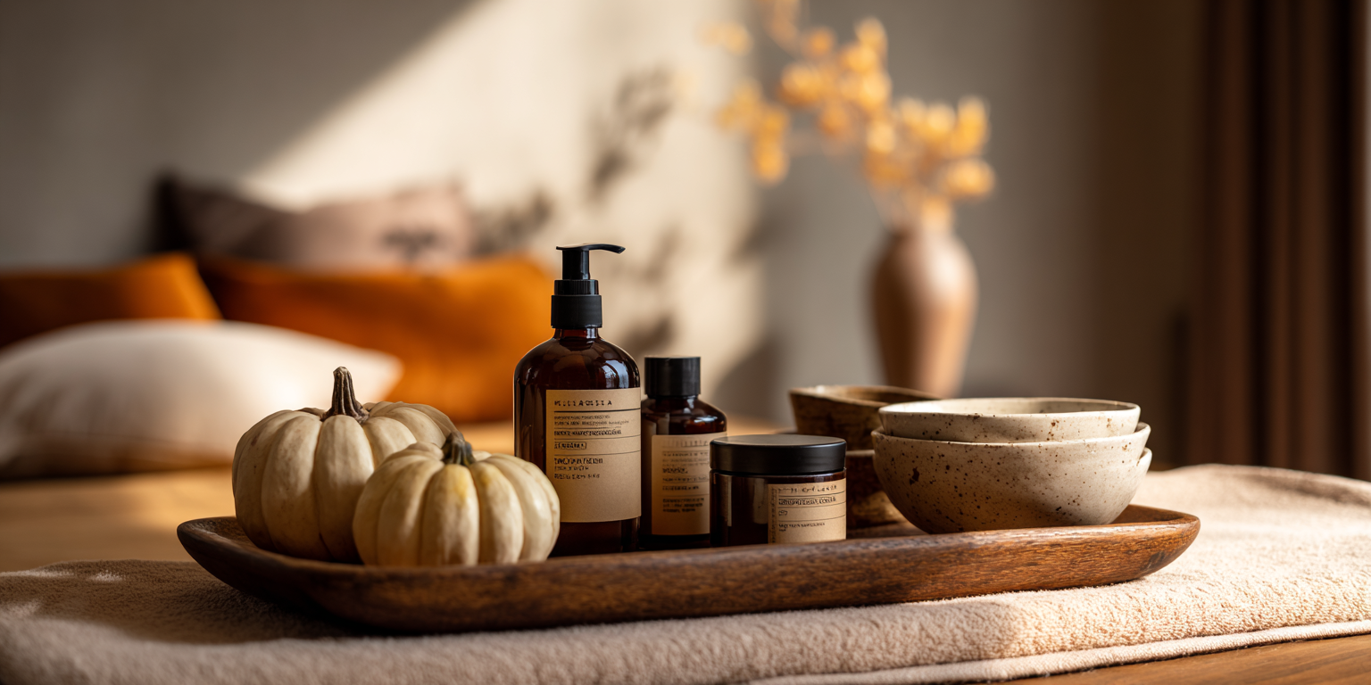 Cozy Spa Treatment Room with Warm Golden Glow